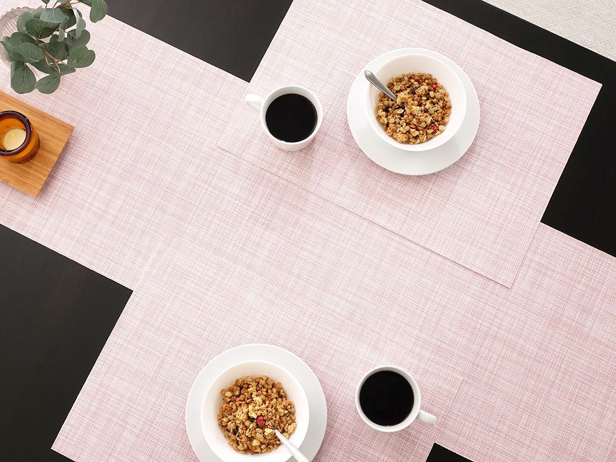 チルウィッチ ランチョンマット ミニバスケットウィーブ｜薄ピンク色