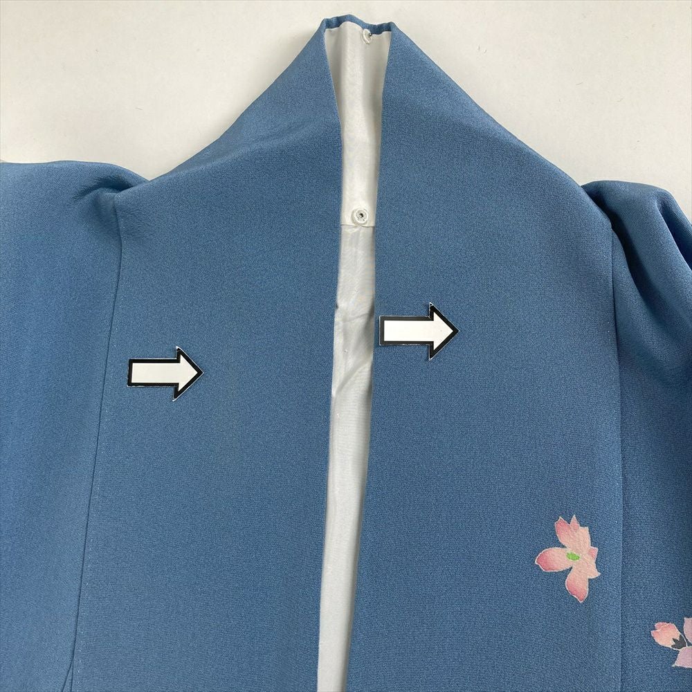 中古） 特撰加賀友禅 奥田勝将 訪問着 薄群青色 フォーマル 染め