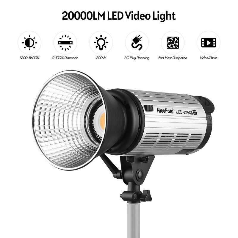 Đèn Nicefoto Led 2000B III video light 3200k hoặc 5600k Chính Hãng