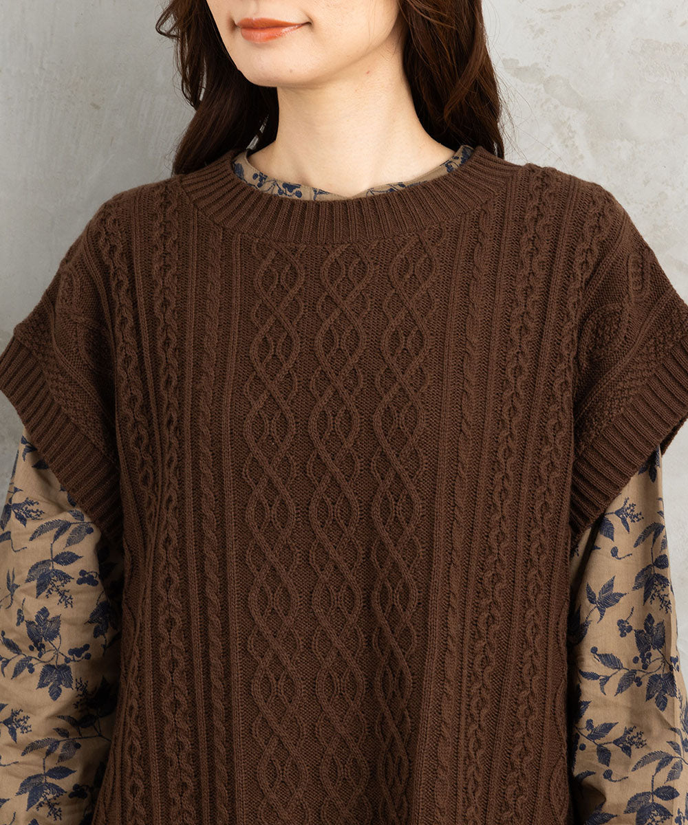 大きいサイズ レディース ワンピース ニットベスト アンサンブル大きい