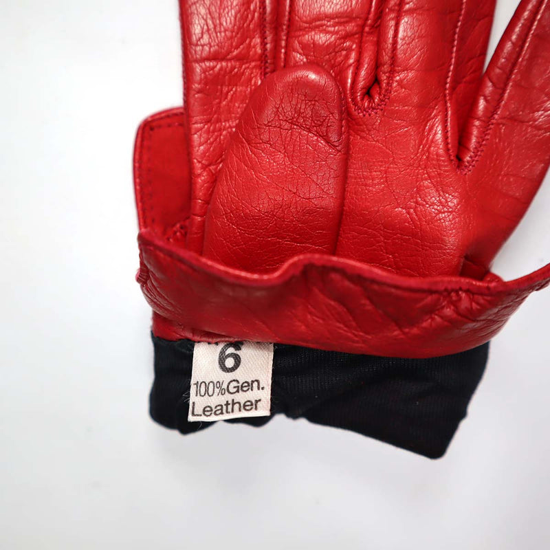 グッチ GUCCI 手袋 赤 レザー シルク ホースビット グローブ レッド