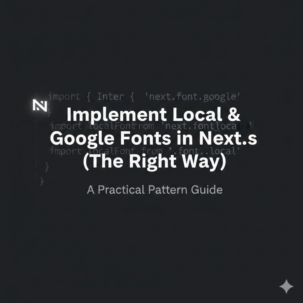 Implement Local & Google Fonts in Next.js (The Right way): A