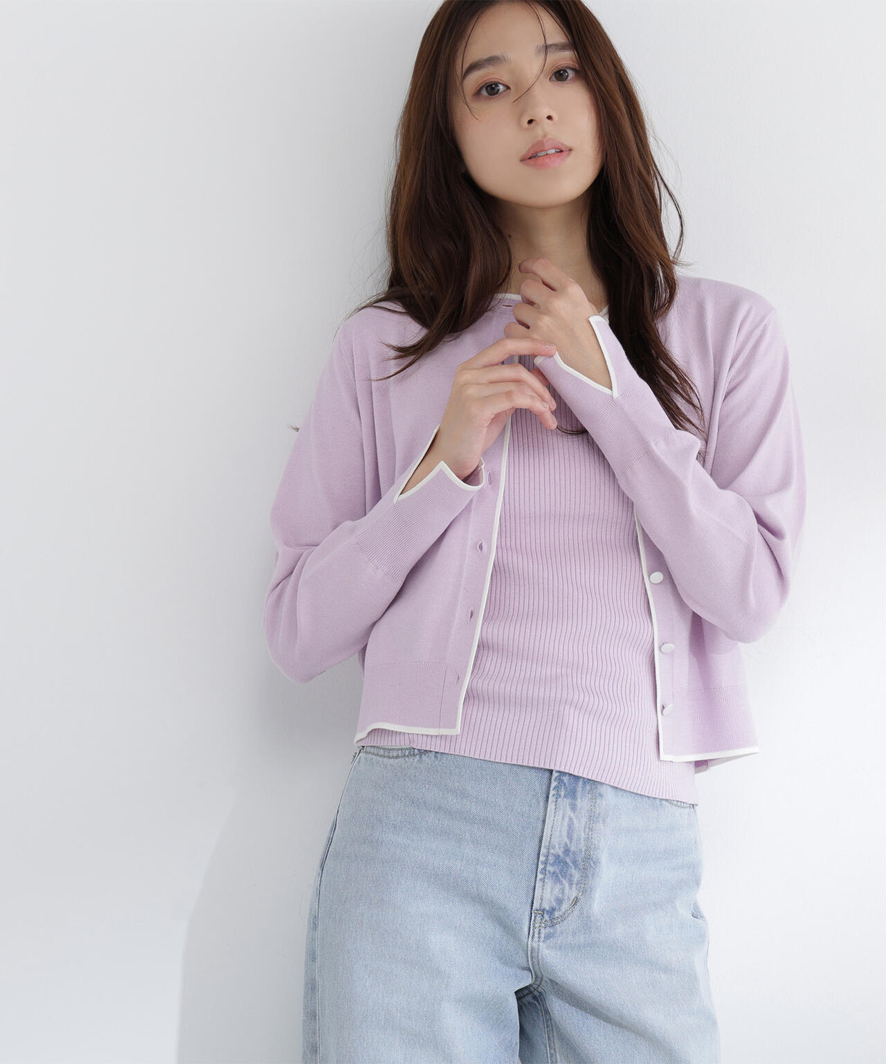 クルミボタンバイカラーアンサンブル | NATURAL BEAUTY BASIC