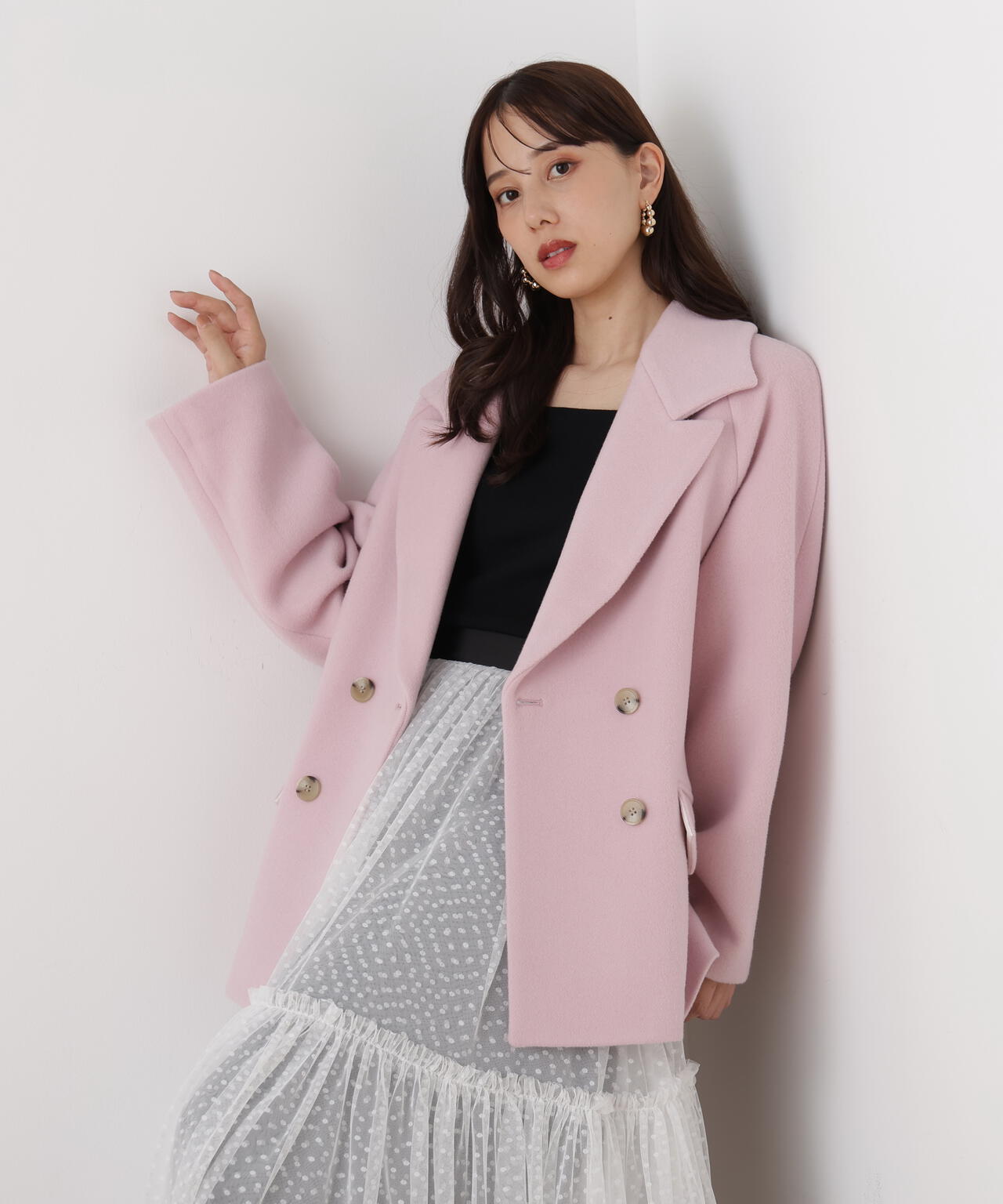 ダブルブレストショートコート | PINKY&DIANNE（ピンキー&ダイアン