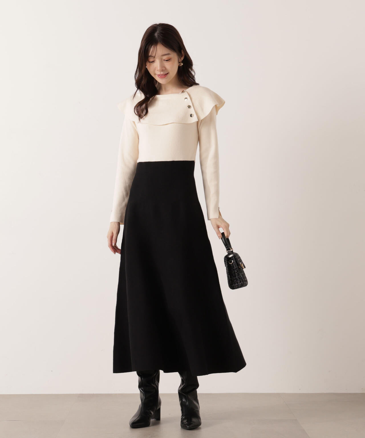 ケープニットワンピース【WEB・一部店舗限定】 | PROPORTION BODY