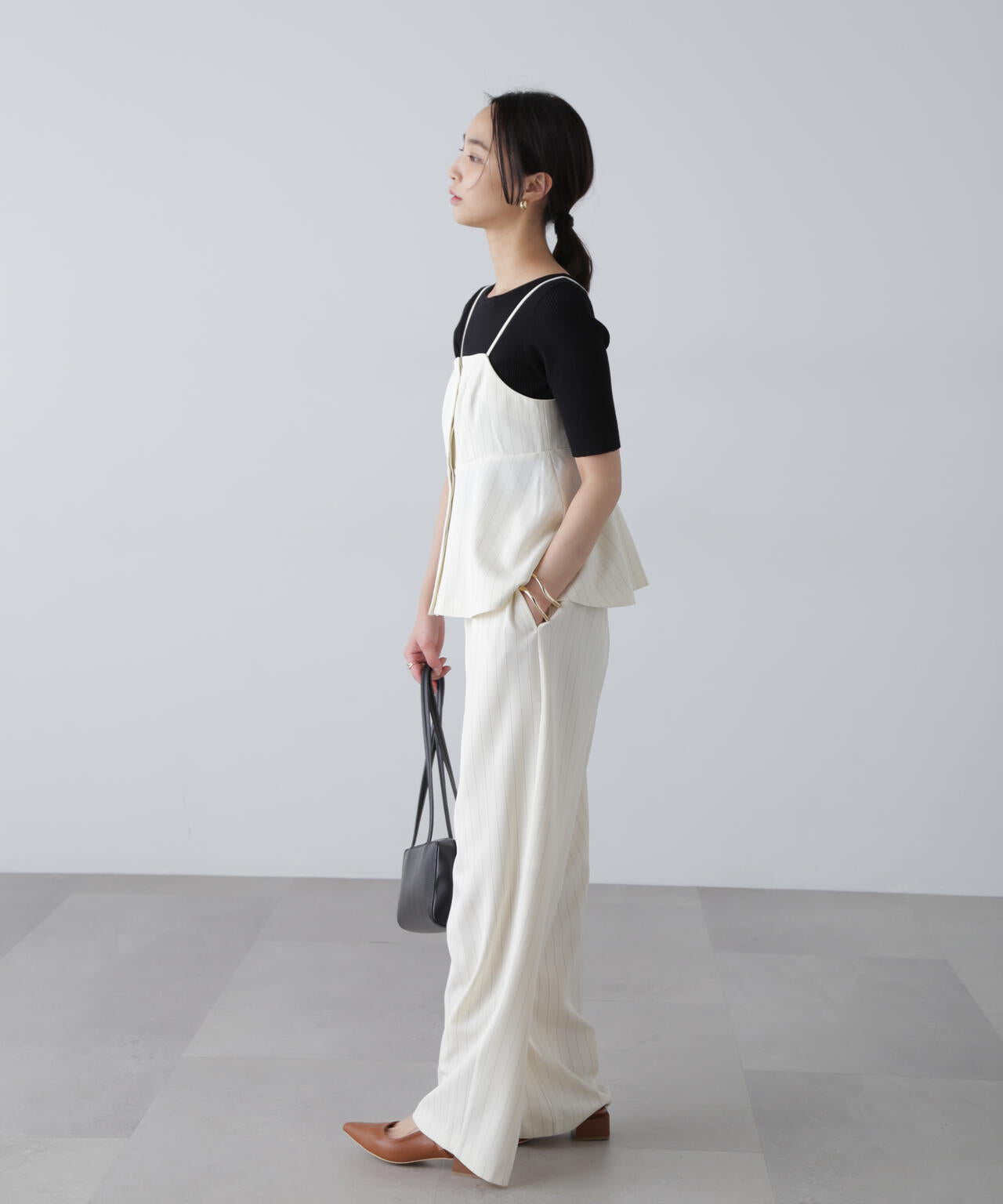 セットアップ対応〉ペプラムキャミソールビスチェ | FREE'S MART