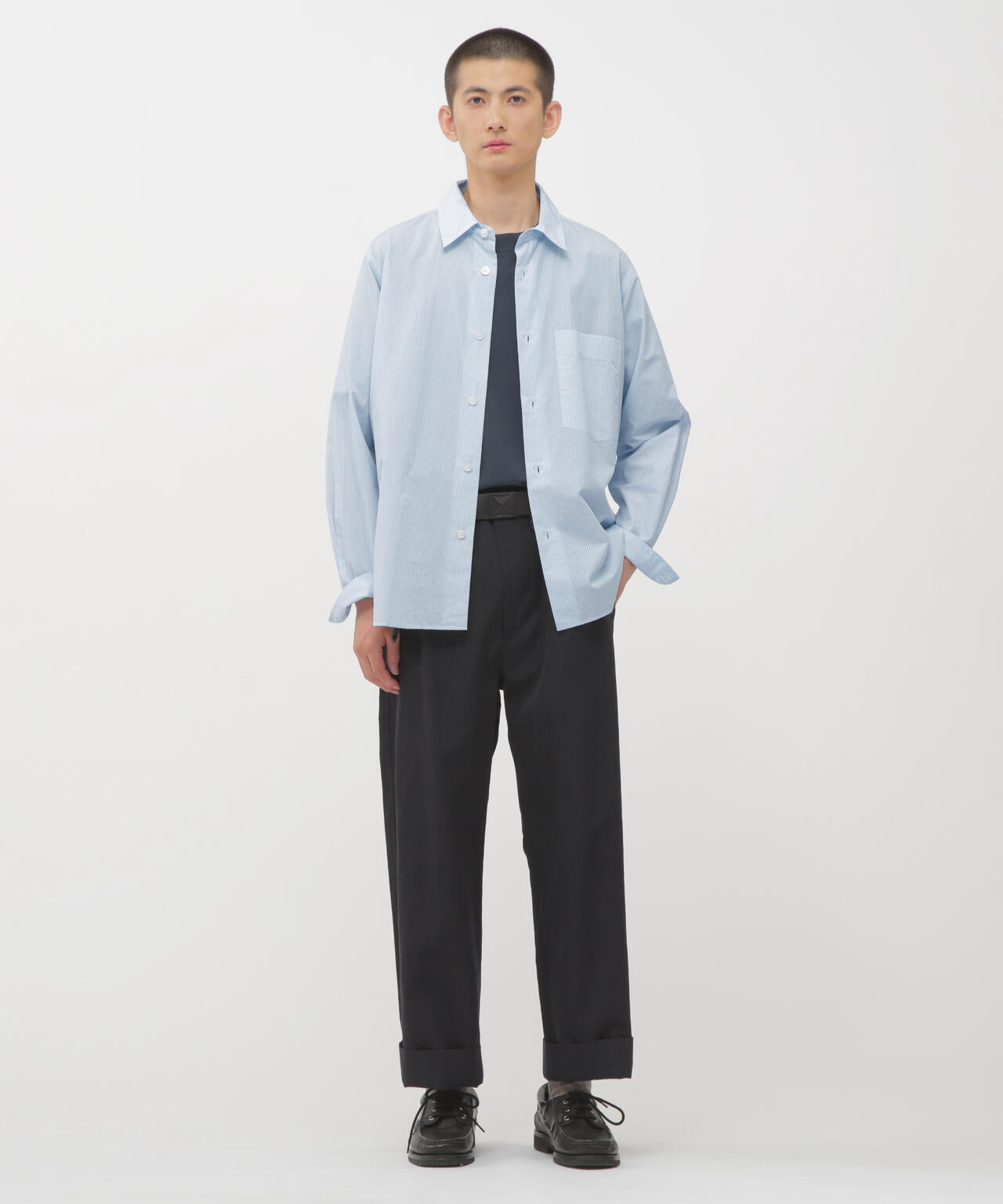 COTTON SILK STRIPE SHIRT | MARGARET HOWELL（マーガレット・ハウエル