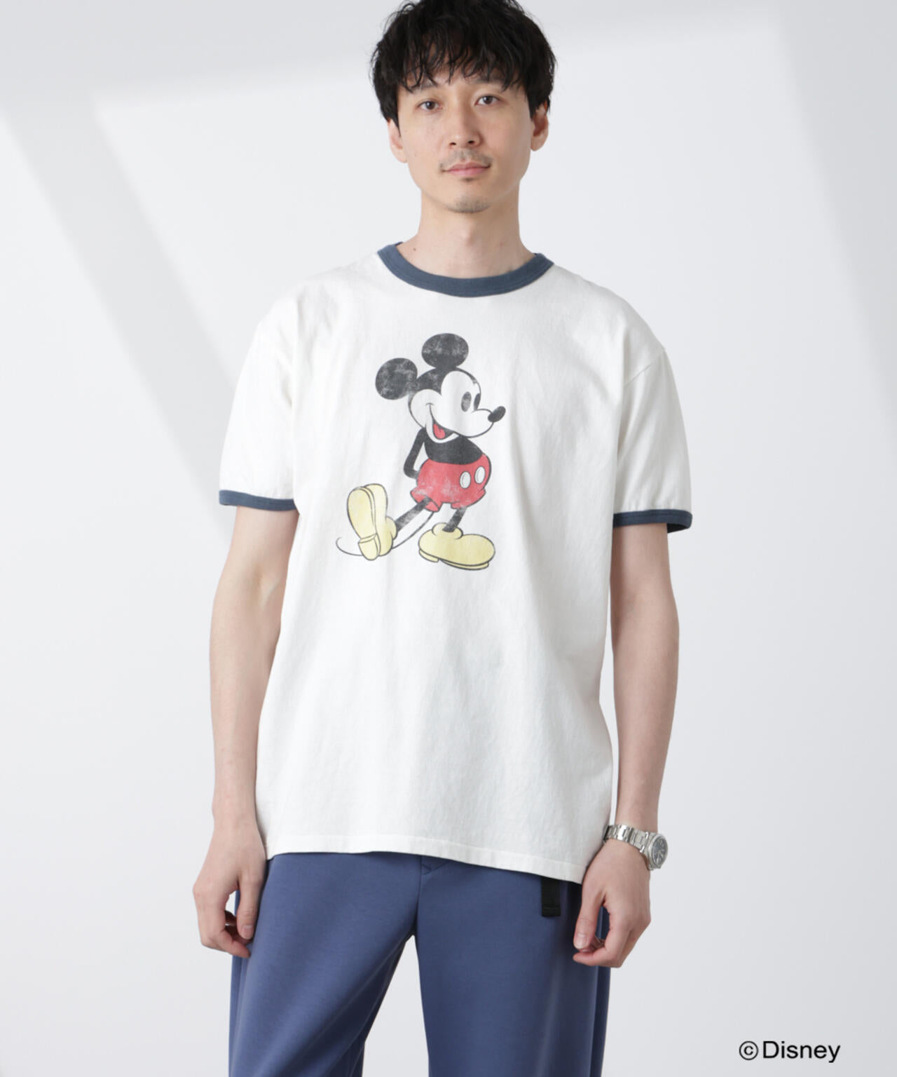 NJ/CLUB」ミッキーマウス / フェードリンガーTシャツ半袖 | NANO