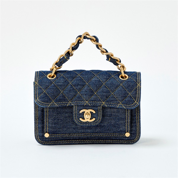 CHANEL マトラッセ 2021年以降 ショルダーバッグ ブルー ゴールド