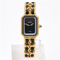 CHANEL プルミエール H0001 クオーツ 腕時計 L ブラック文字盤