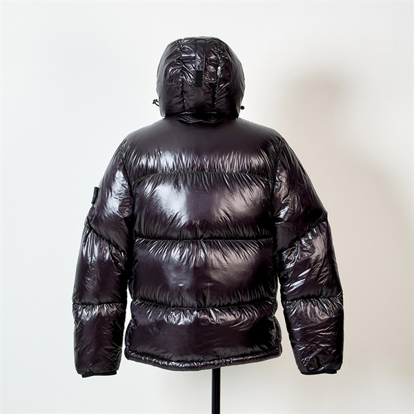 STONE ISLAND ダウンジャケット L ブラック ナイロン | MixTHINKS