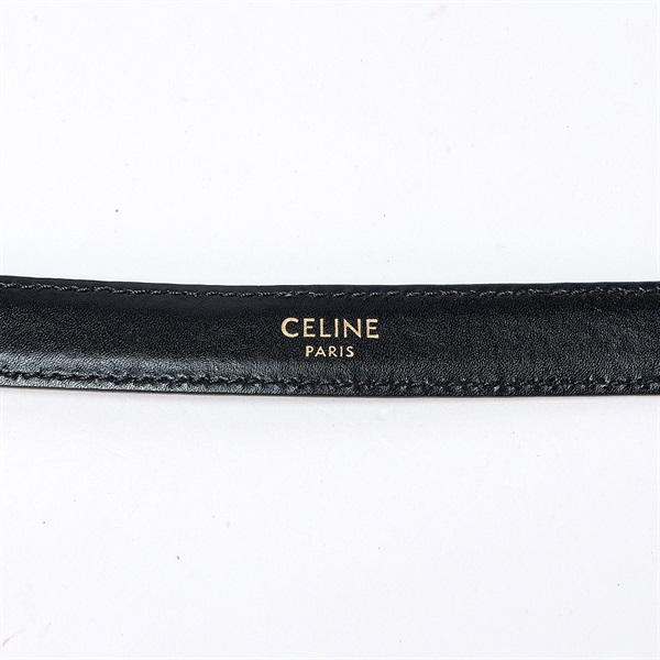 CELINE ベルト 85 U-NE-0251 ブラック ゴールド レザー | MixTHINKS