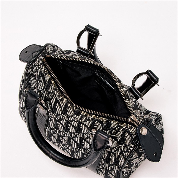 Christian Dior トロッター ミニ ハンドバッグ ブラック シルバー