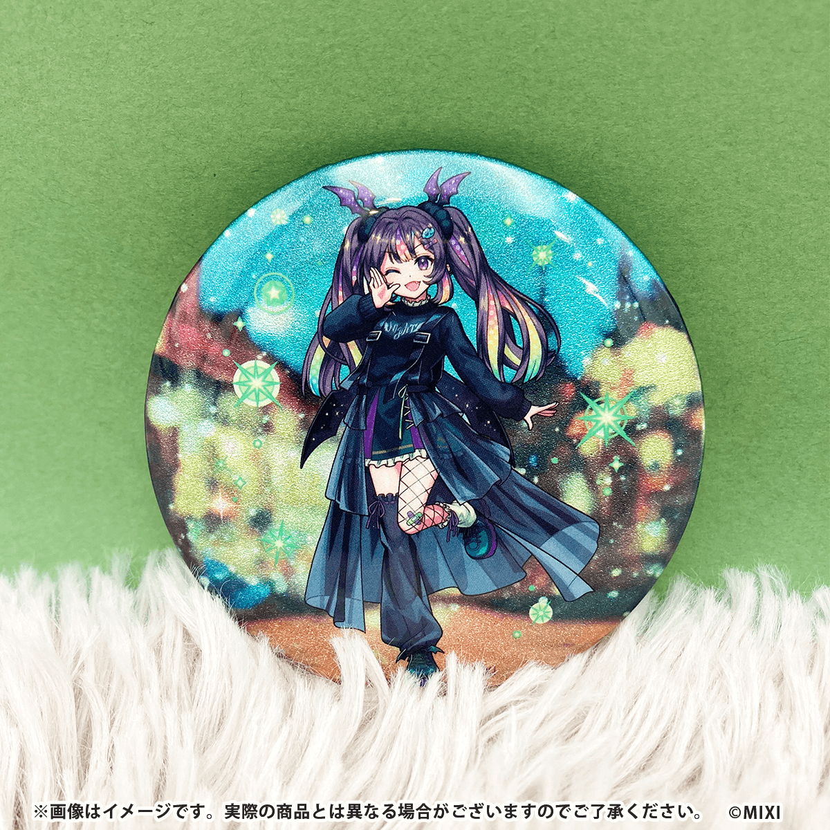 モンスターストライク グリッター缶バッジ ナイトメア winter ver