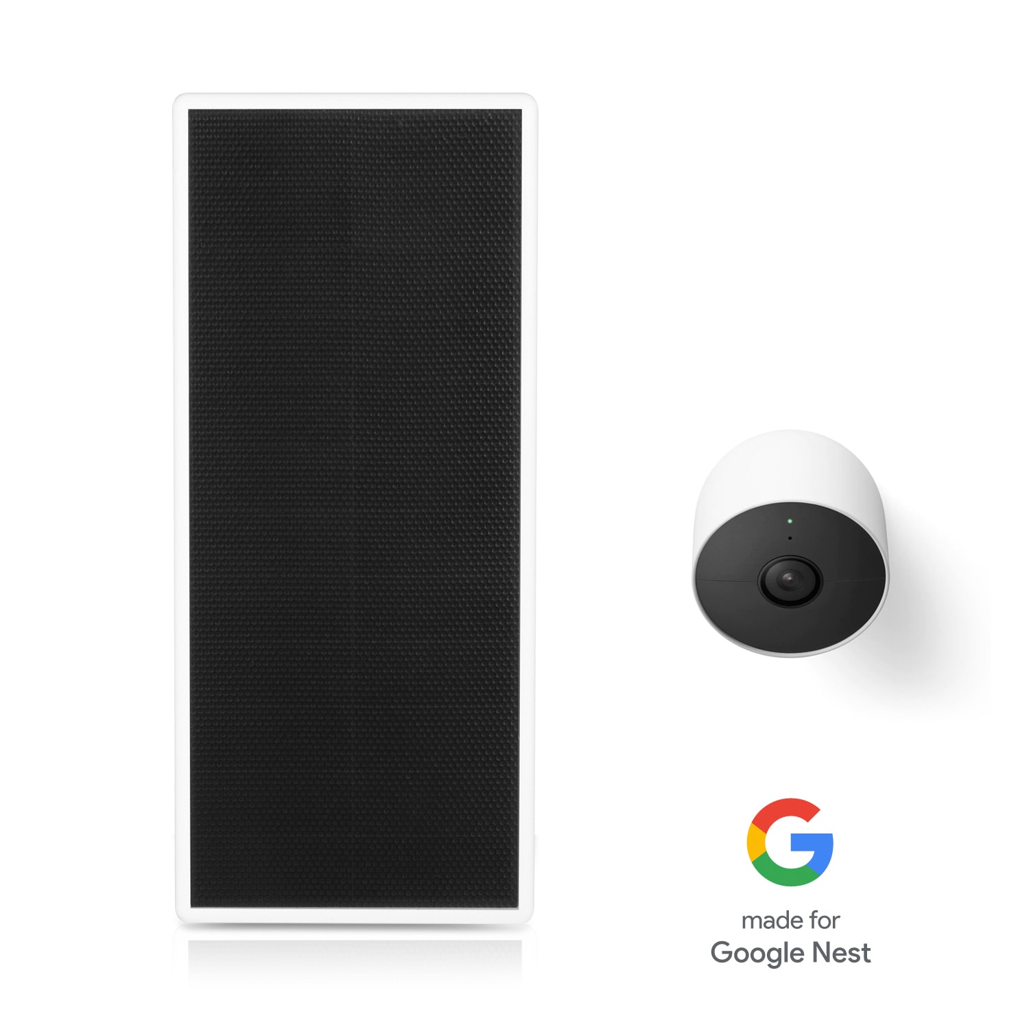 Wasserstein Google Nest Cam (battery) Premium White Solar Panel