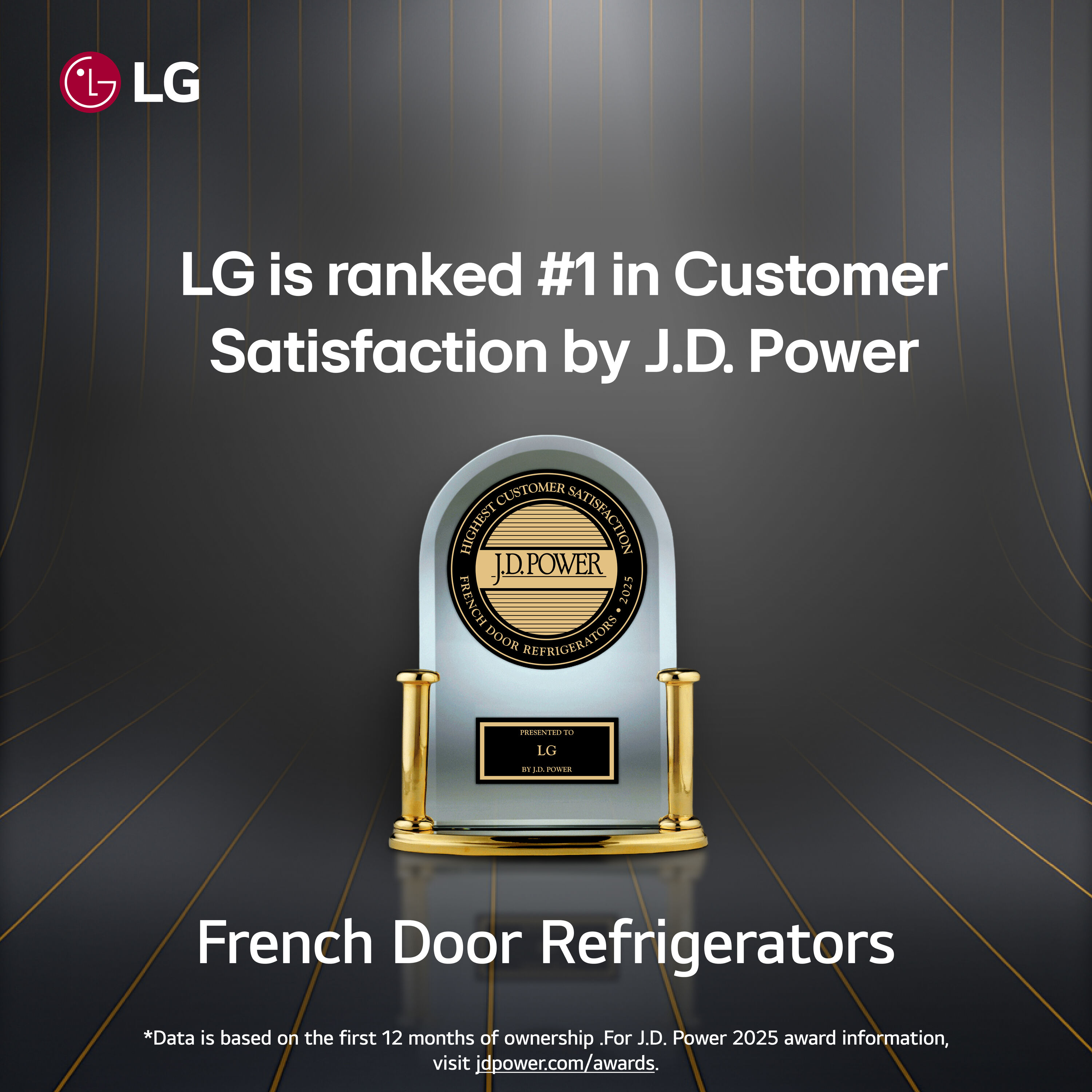 LG Counter-depth 22-cu ft 4-Door Smart French Door Refrigerator
