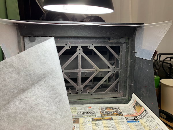 レンジフードフィルターを使えるようにタミヤの塗装ブース（ペイン