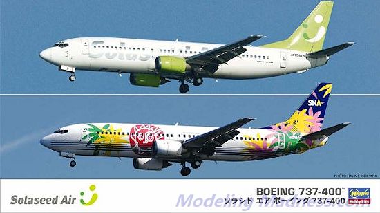 Hasegawa 1/200 Boeing 737-400 'Solaseed Air', previewed by Scott