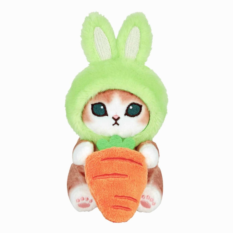 mofusand にゃんこが見守るデスクトップひっかけぬいぐるみ(みどりうさ