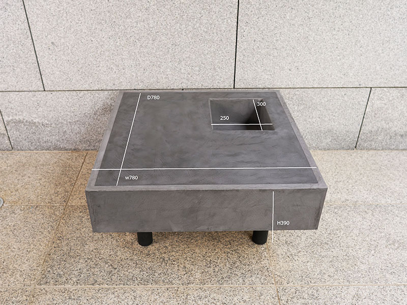 モールテックス】ローテーブル【一点モノ】（780 × 780 × 390 mm