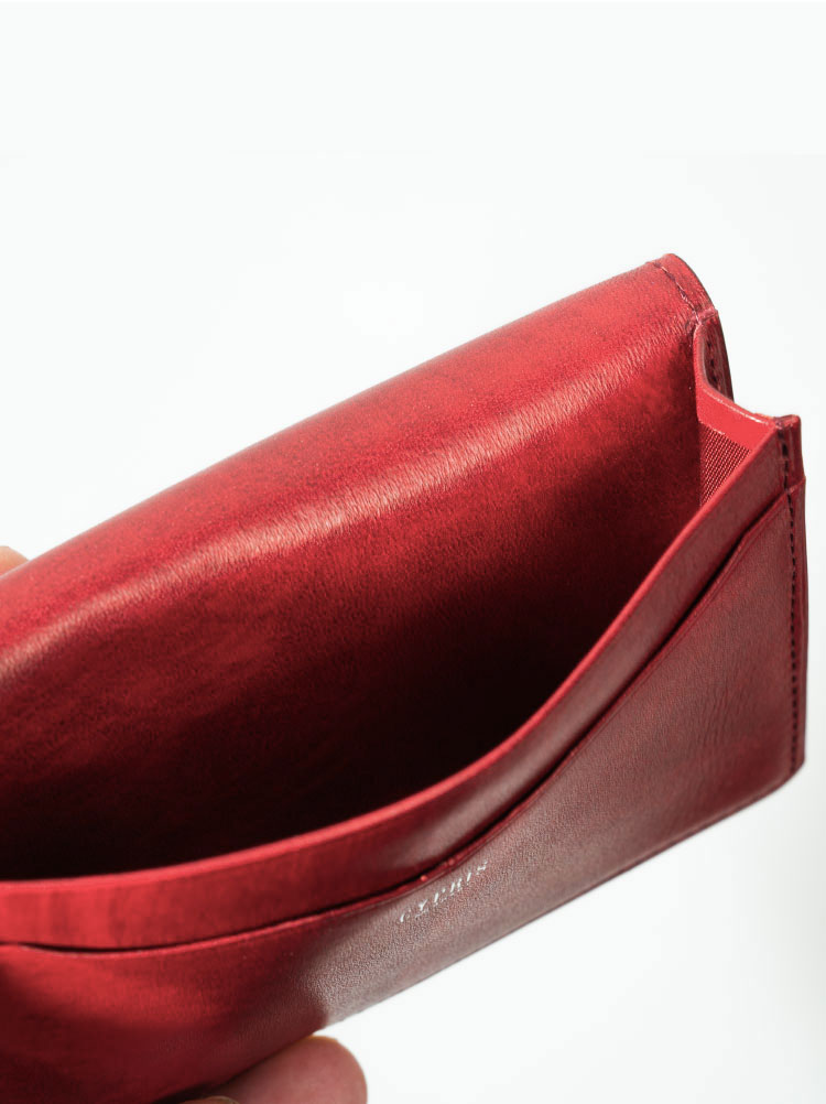 通しマチ名刺入れ｜コードバン＆シラサギレザー |革製品CYPRIS