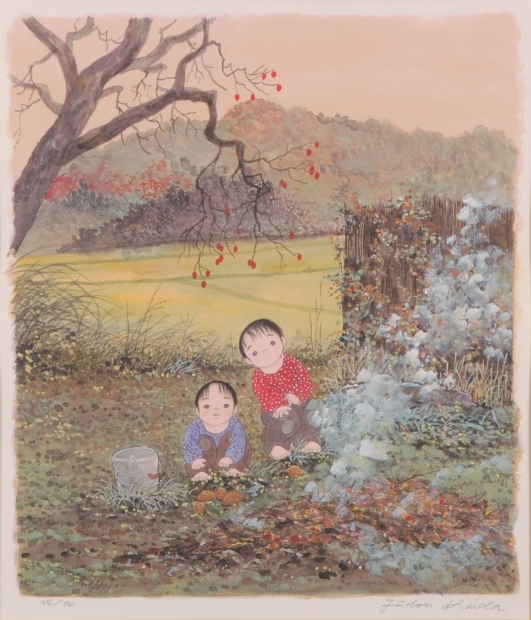 インテリアの絵画をリトグラフの版画で制作した開田風童のインテリアの