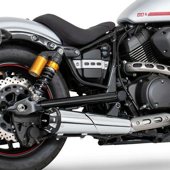 ヤマハ ボルト スリップオンマフラー クローム アメリカンアウトロー