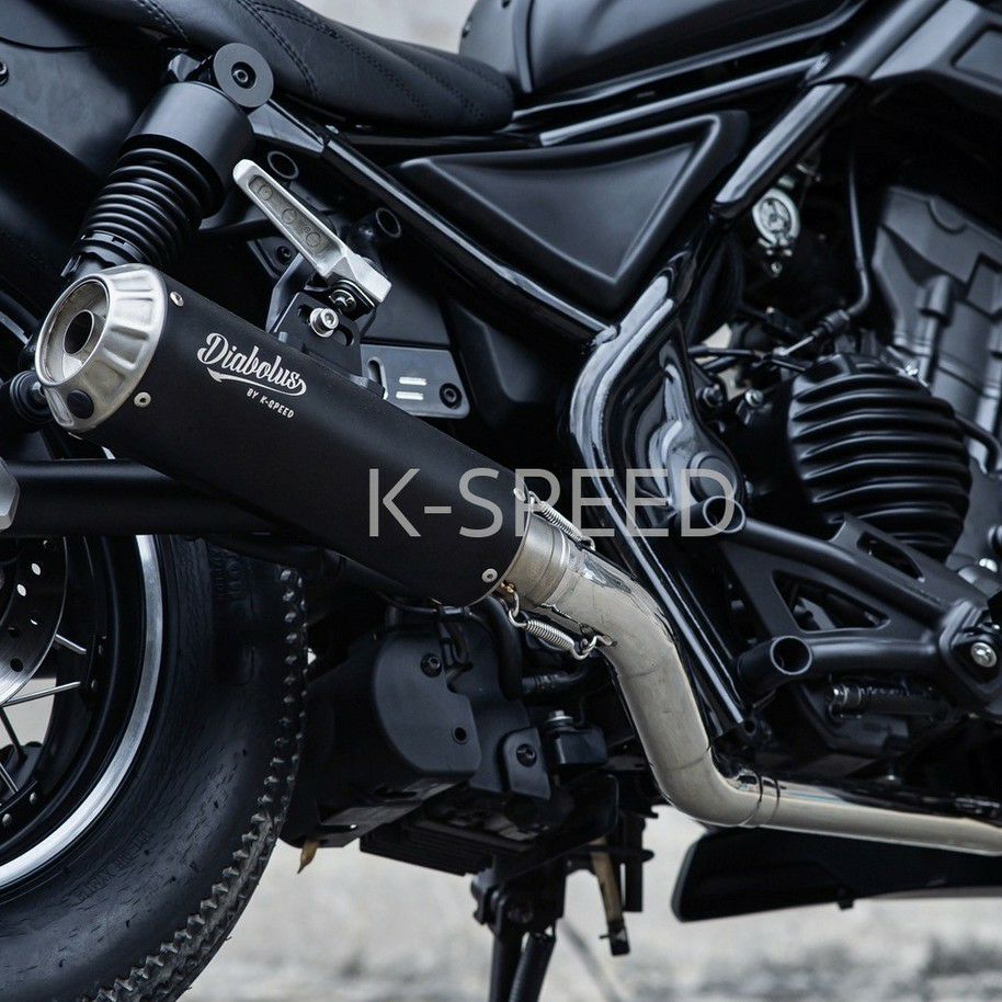レブル250 フルエキゾーストマフラー Diabolus ステンレス/ブラック K