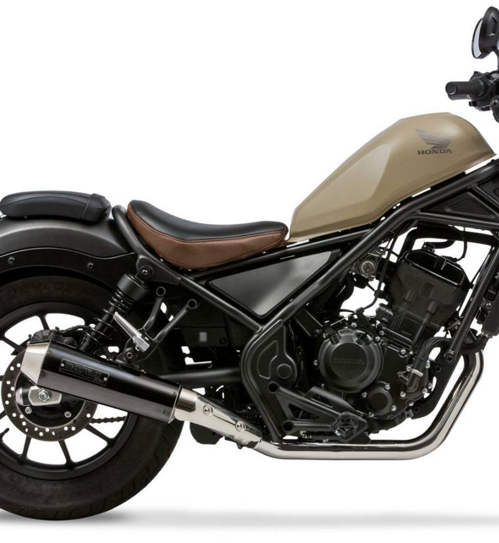 レブル250 23- SSメガホン スリップオンマフラー ブラック OVER Racing