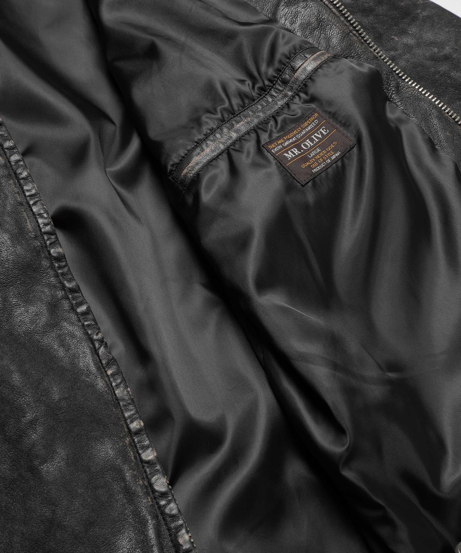 VINTAGE CRAFT SHEEP LEATHER / OVERSIZE RIDERS / M253122 – MR.OLIVE