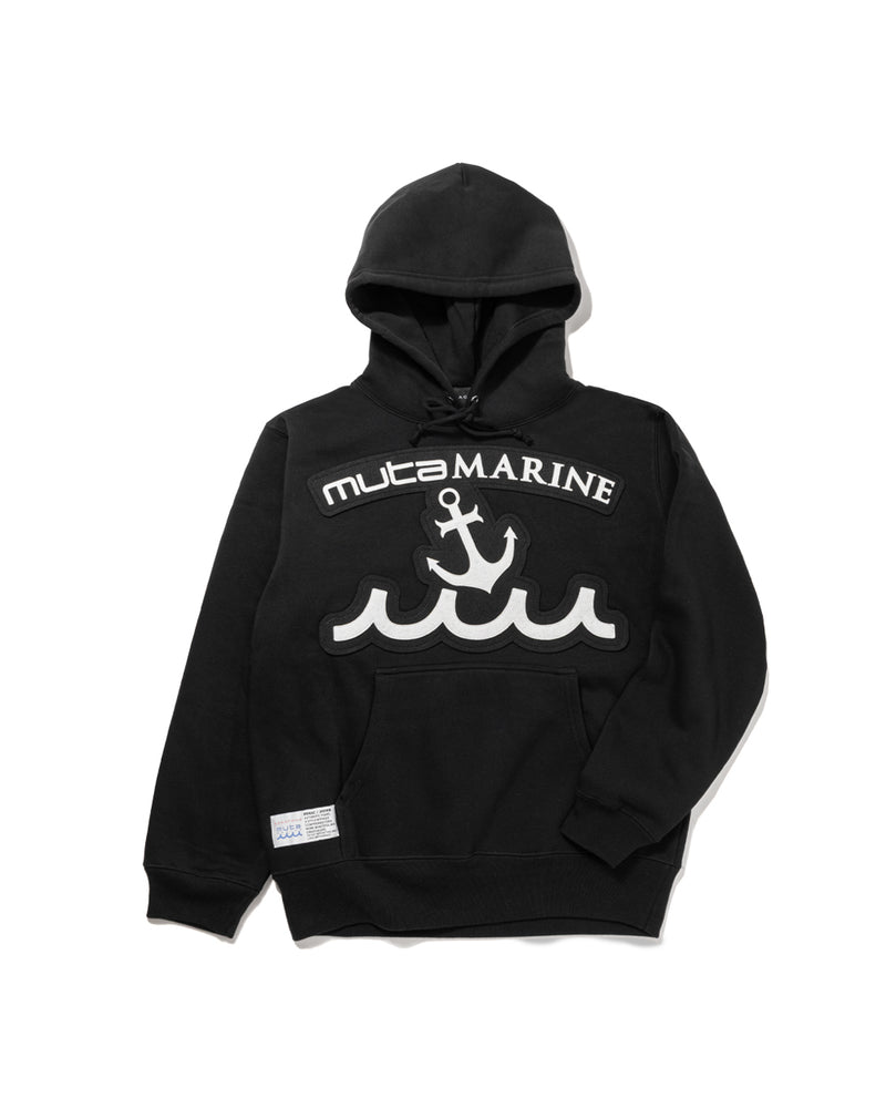 ACANTHUS × muta MARINE Big Embroidered Patch Hooded Sweatshirts