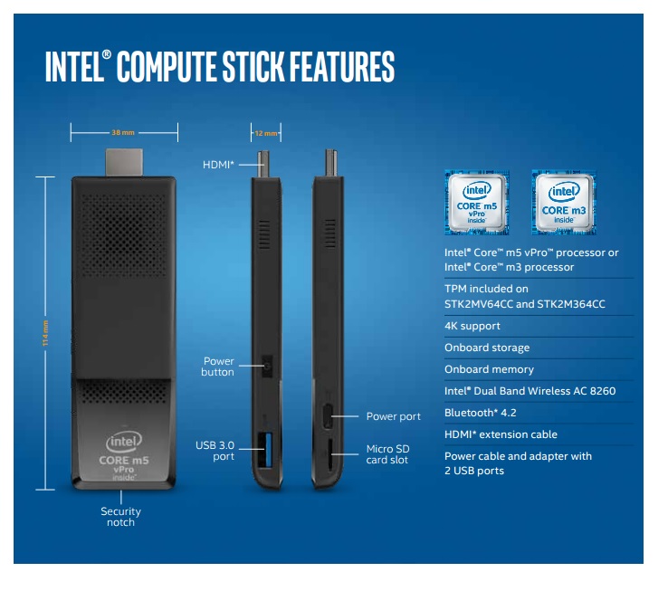 Intel Compute Stick STK2MV64CC, STK2M3W64CC, STK2M364CC – mceworld