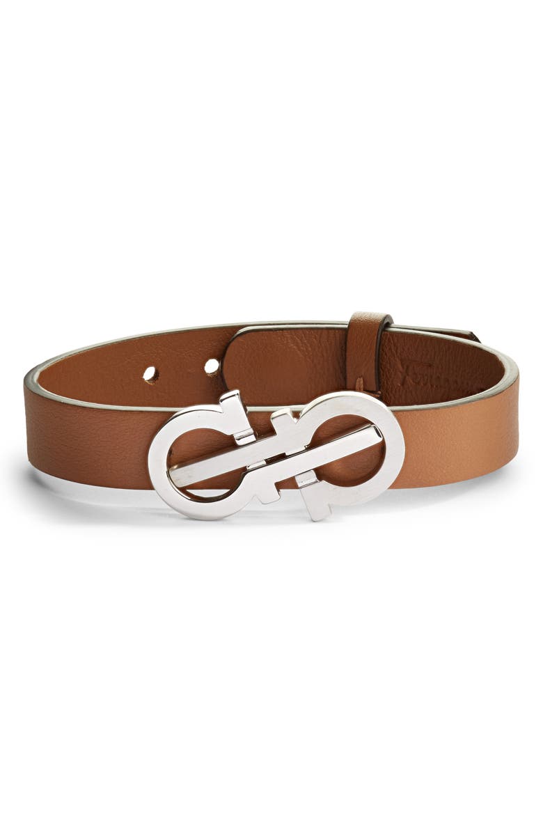 FERRAGAMO Interlock Gancio Leather Bracelet | Nordstrom