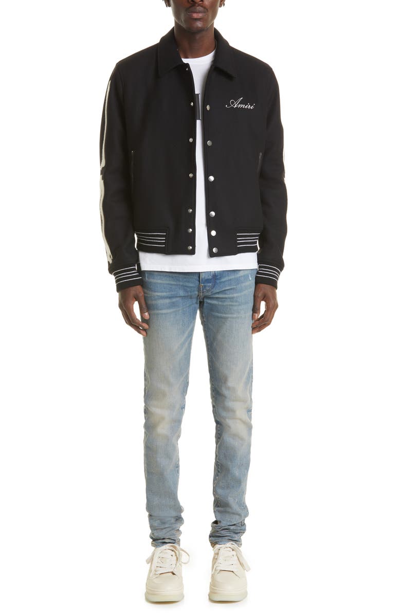 AMIRI Bones Wool Varsity Jacket | Nordstrom