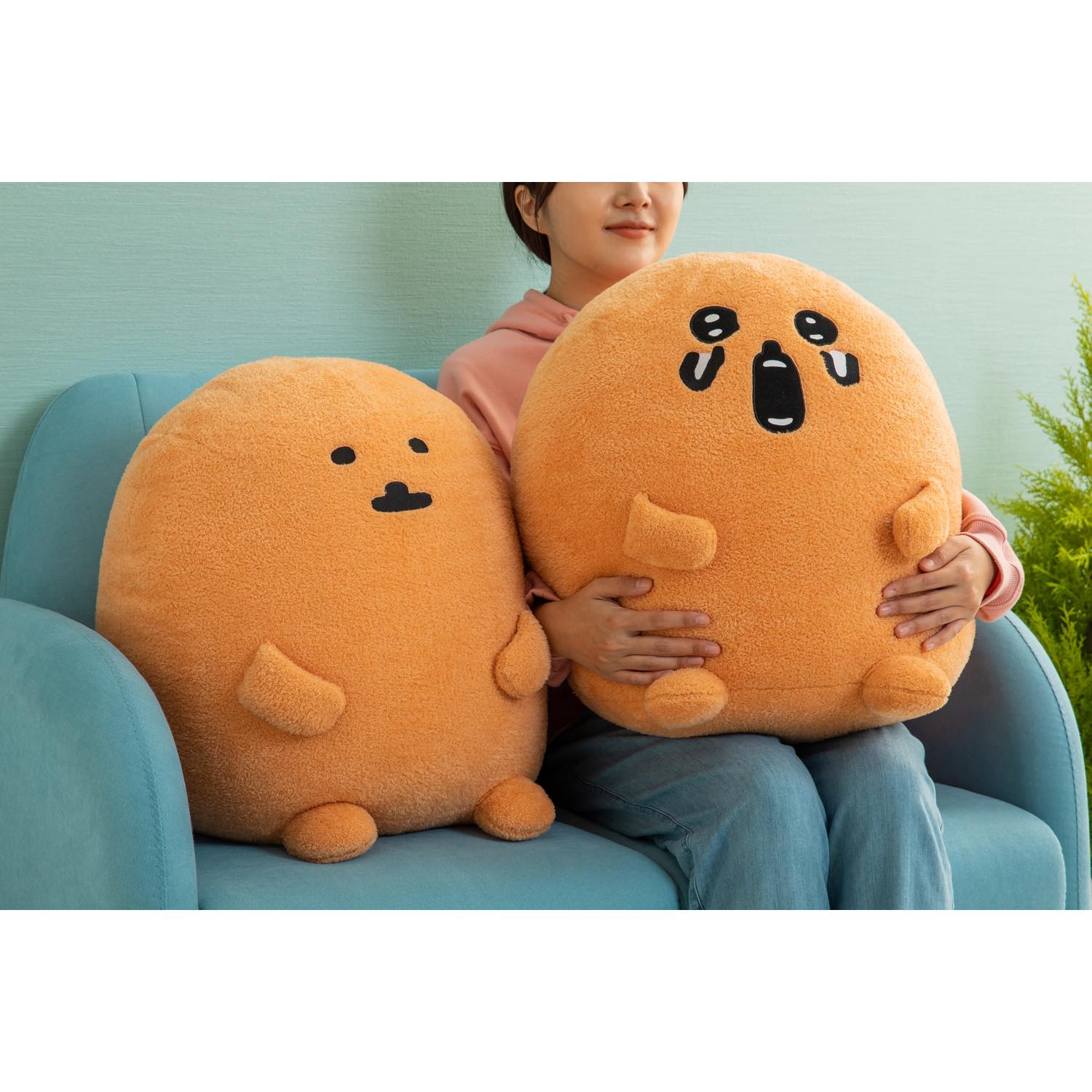 予約】もぐらコロッケ 特大！サクッとぬいぐるみ（ふつうのおかお