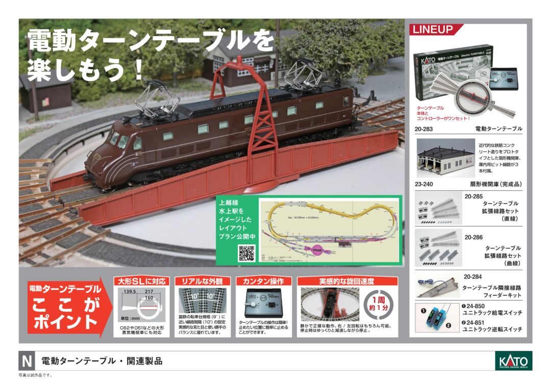 ユニトラック電動ターンテーブル 品番：20-283 鉄道模型 KATO(カトー