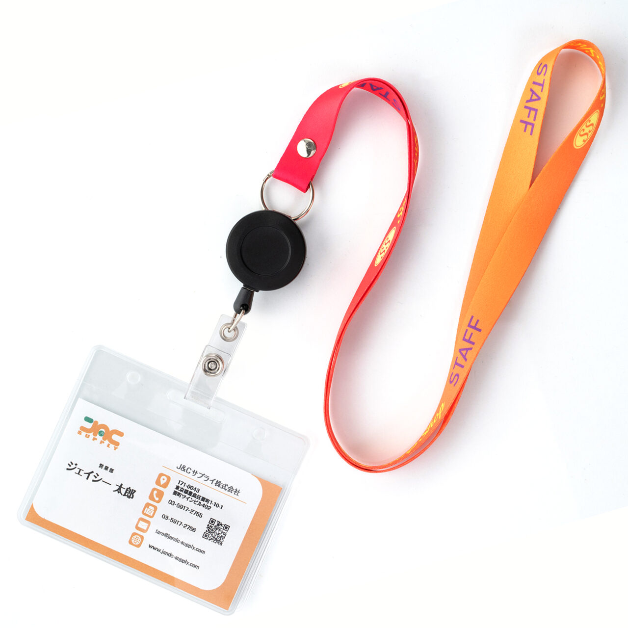 フルカラーネックストラップ TP15D-CR（15mm幅×二重リング×カード