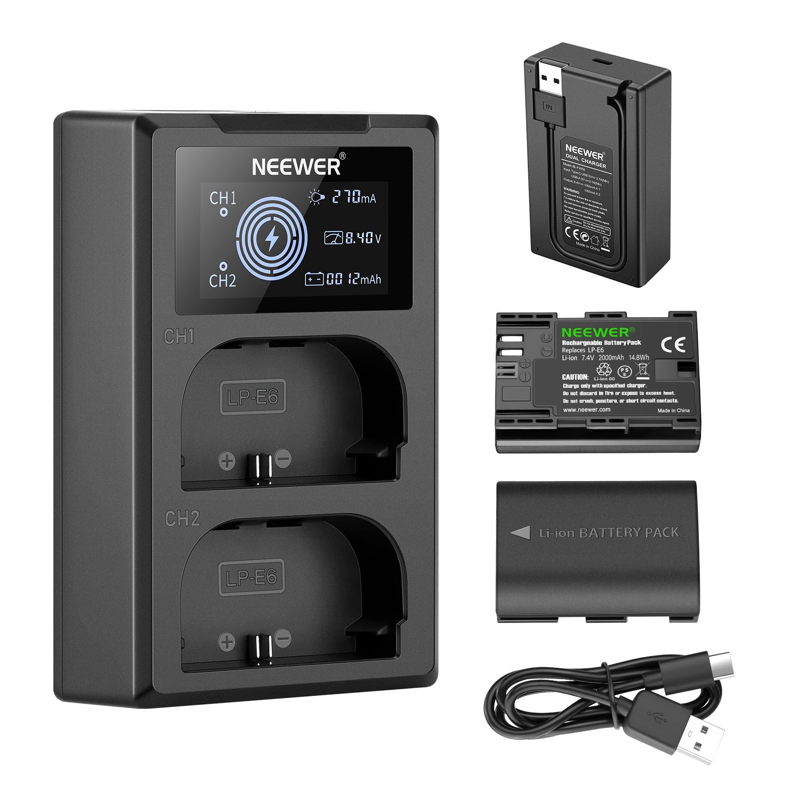 Neewer LP-E6交換用バッテリー充電器セット - NEEWER – NEEWER.JP