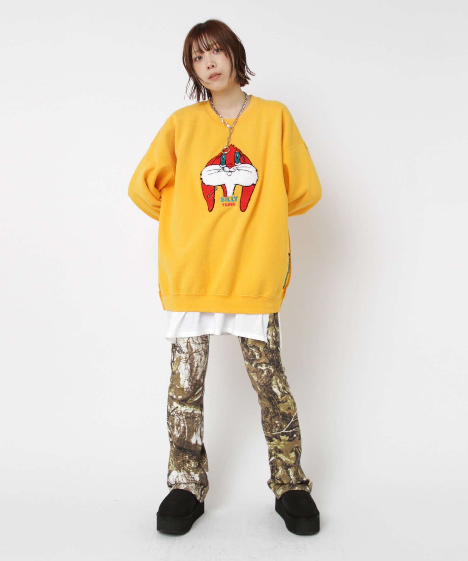 M2360 ユーズドエフェクトラビットトレーナー(M ブラック): トップス