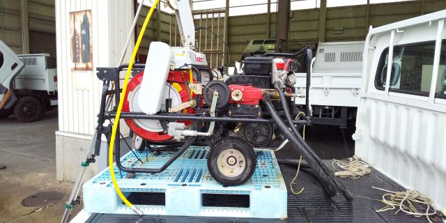 ポンプ SP451 エンジン三菱 GM182 中古 やまびこ（共立） セット動噴