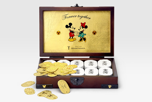 GINZA TANAKAがディズニーデザインの純金製大判・小判を発売! 千両箱も