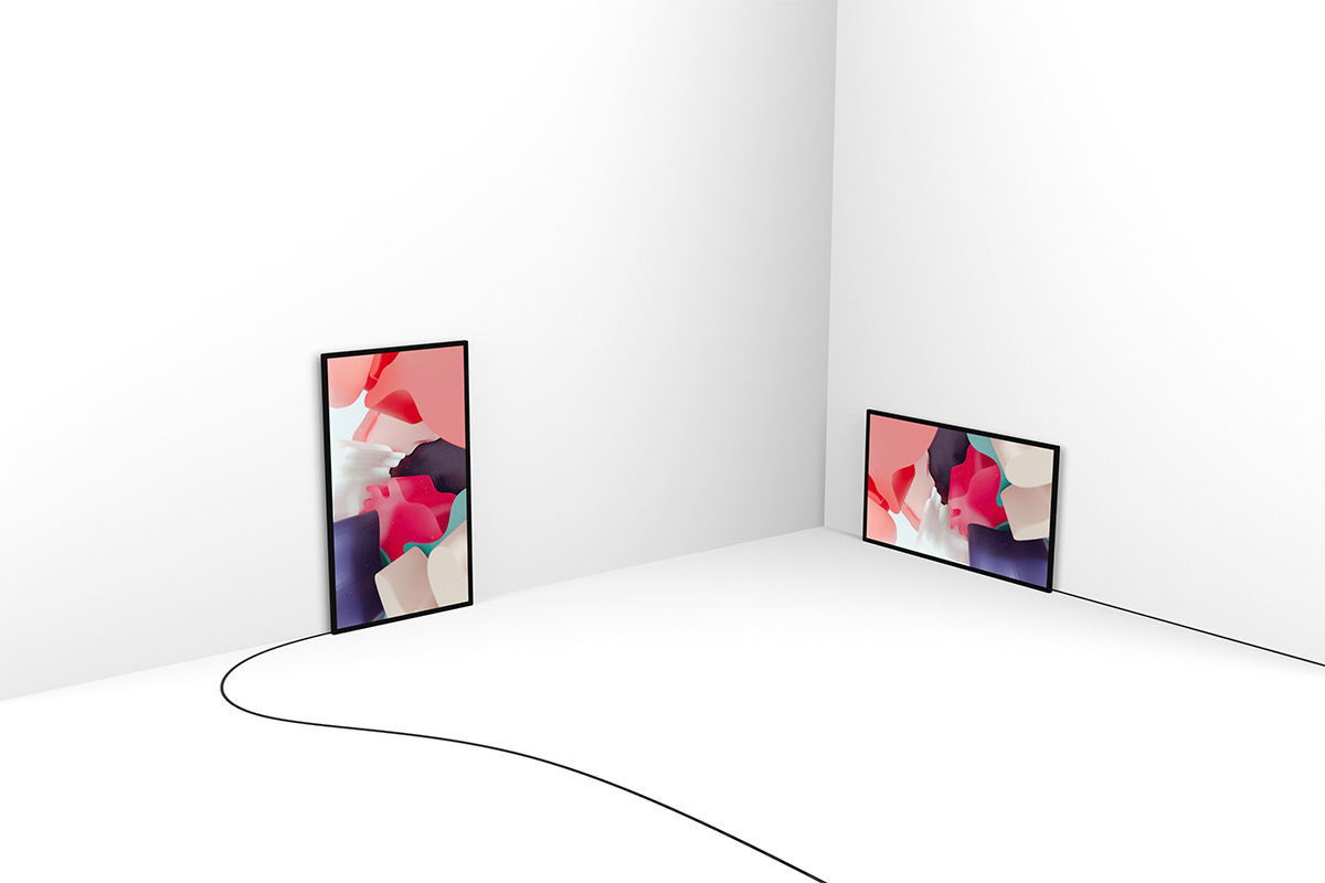 好きなデジタルアートを流せるタテ型ディスプレイ「Mono X7」 | マイ