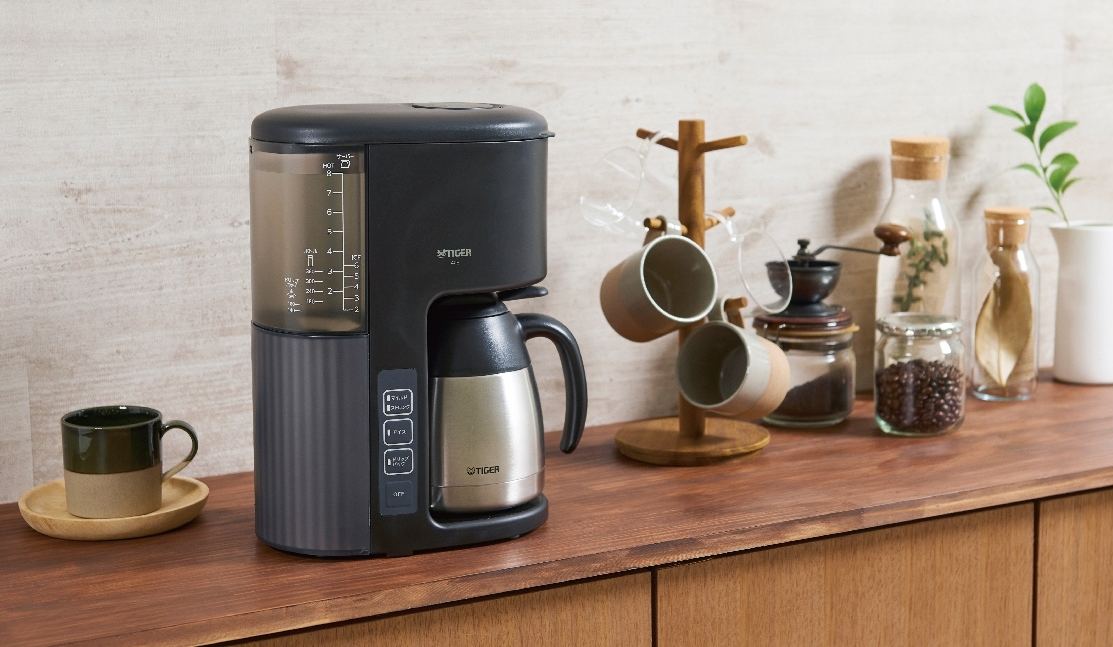 タイガー、8杯サイズの大容量コーヒーメーカー ドリップバッグにも対応