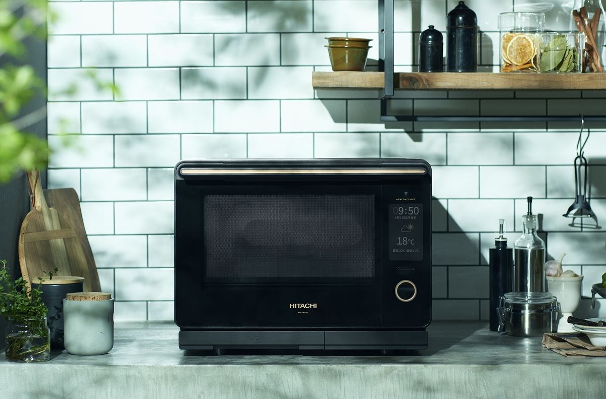 日立、大型カラータッチ液晶で操作をアシストする過熱水蒸気オーブン