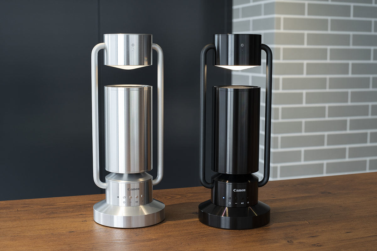 キヤノン、照明にもなるアルミ製スピーカー。新ブランドalbos第1弾