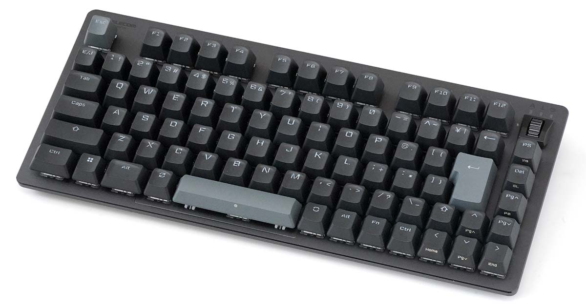 ミニレビュー】待望の75％モデル、エレコムが新ゲーミングキーボード