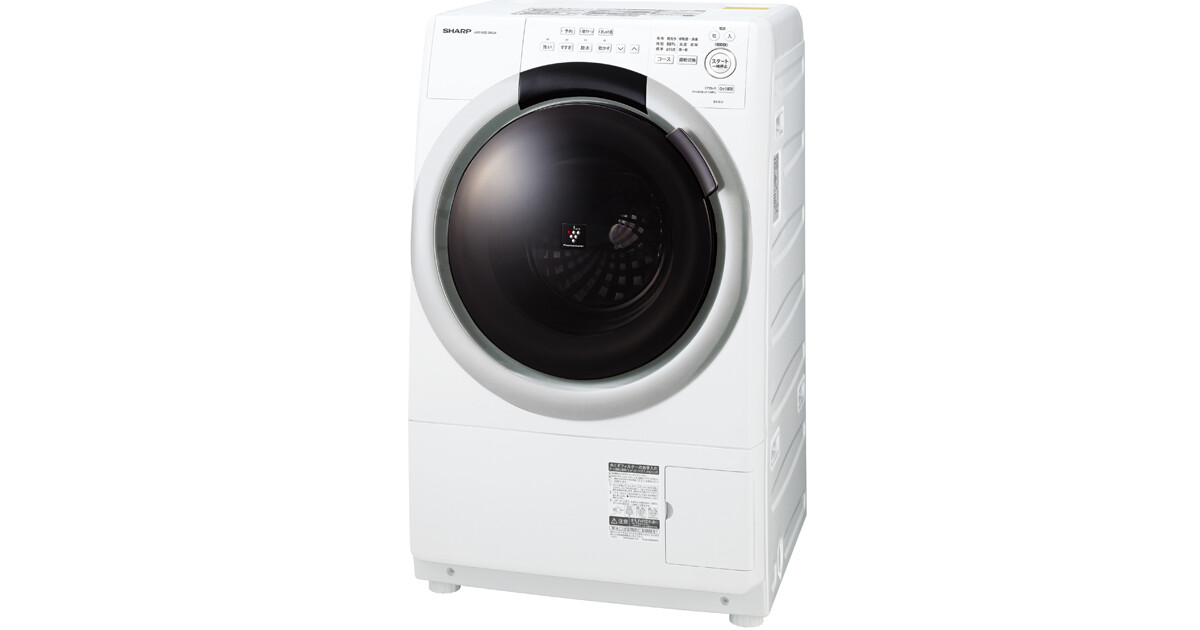 シャープ、幅60cm×奥行60cmでコンパクトに設置できるドラム式洗濯乾燥