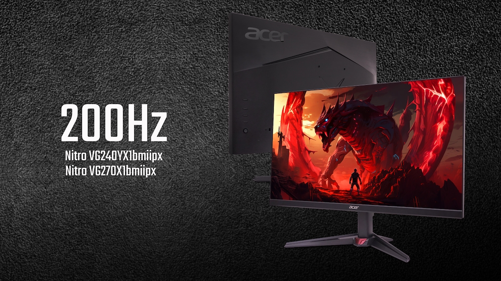 Acerのゲーミングモニターは今後「180Hz→200Hz」標準に。IPSパネル