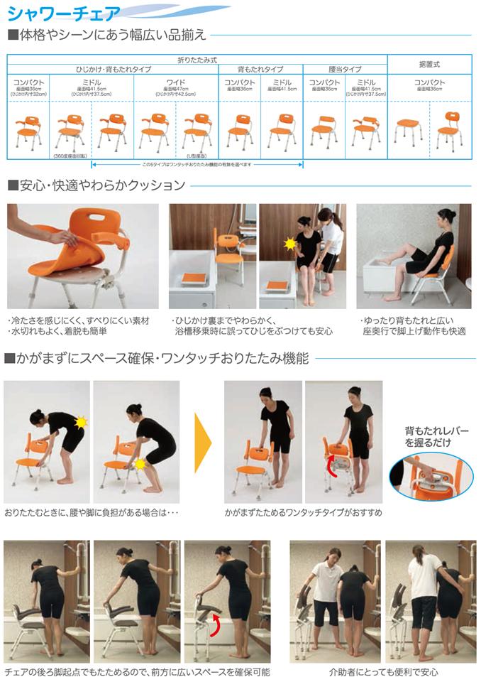 シャワーチェアなどの入浴介護用品「ユクリア」シリーズ 3種類を発売