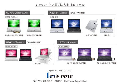 モバイルパソコン 「Let's note」 個人店頭/法人向け 春モデル発売